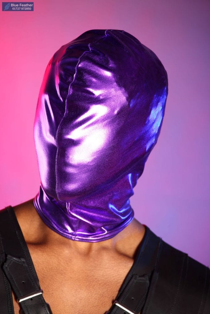 Purple PVC hood by Bondatrix